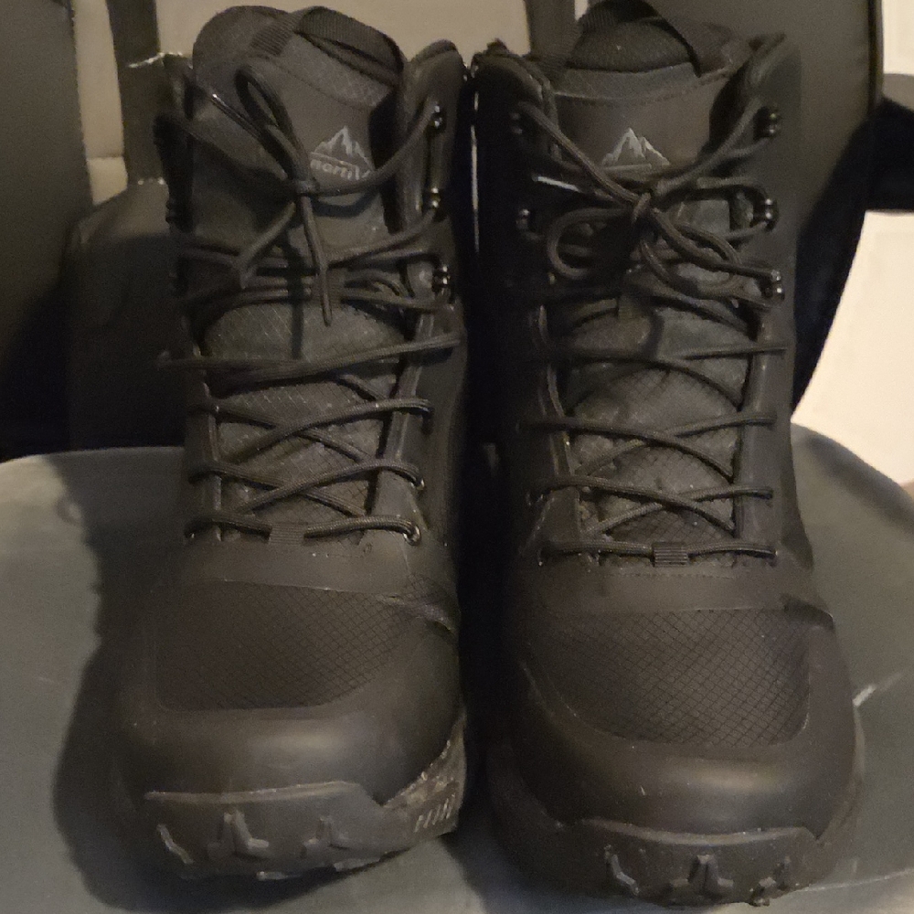 Men's All-Black Waterproof Trail Boots - Unknown Brand